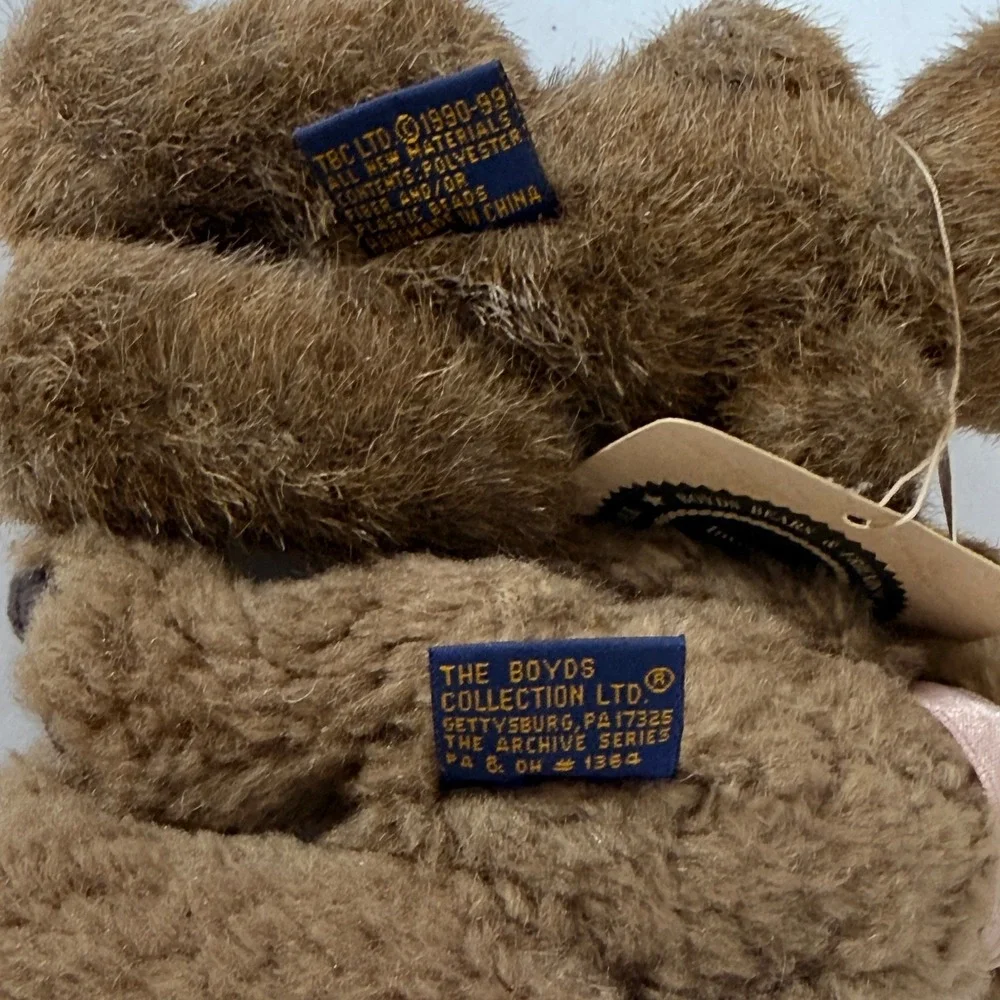 Boyds Bears Archive Series Miniature Jointed Teddy Bear Plush Set of 2 -‎ 5.5